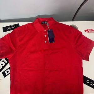 Red Purple Label Button Up